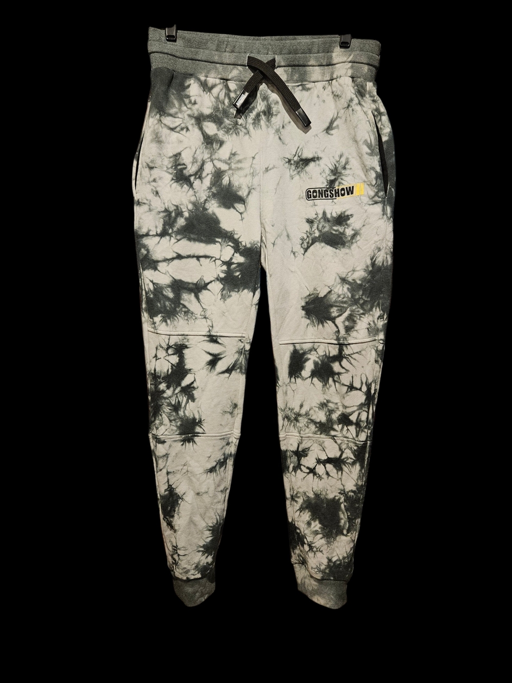 Men's Tie-Dye Jogger Sweatpants - Black & White
